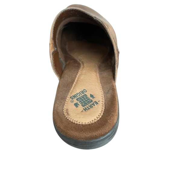 Earth Origins Janie Brown Leather Perforated Mule Clogs Size 6.5 - Picture 11 of 13